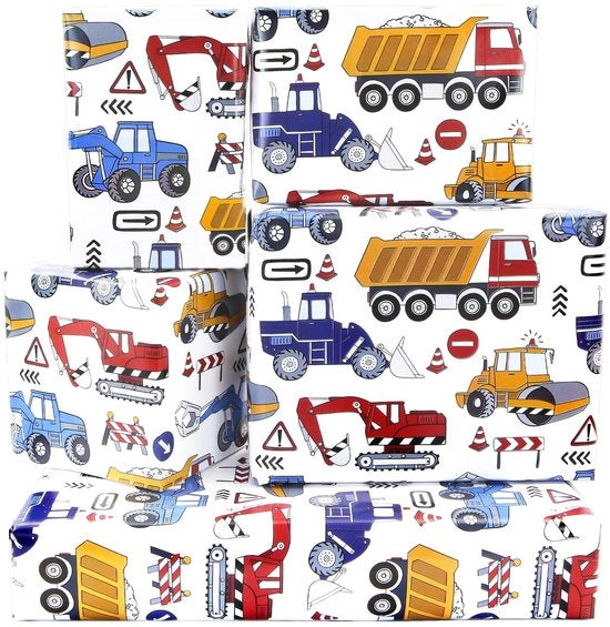 Papier per Pacchi a 4 Fogli - 50 x 70 cm - Carta da Regalo per Bambini - Festa di Compleanno - Finestra Luccicante