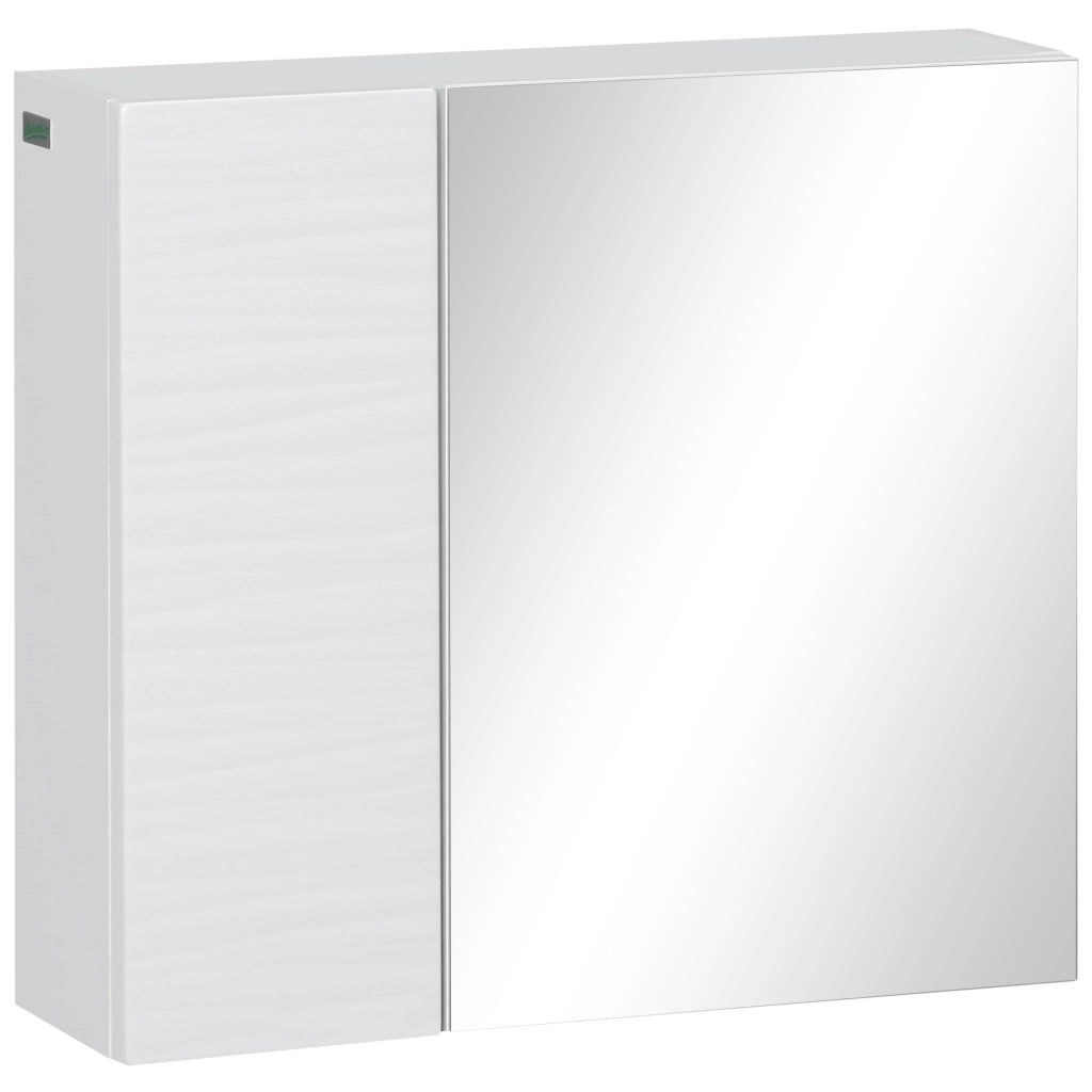 Armadietto Bagno con Specchio ¨C zephmum ¨C 48x15x45 cm, Bianco