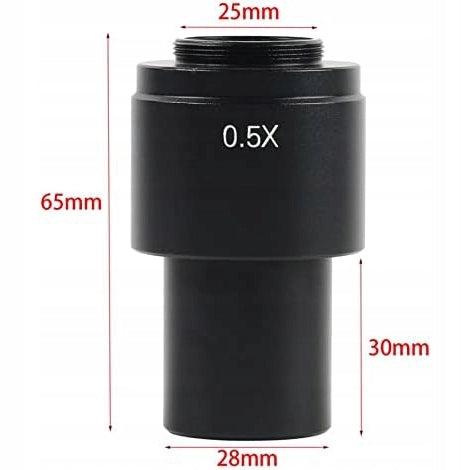 Reduttore di Ingrandimento 0.5X per C-Mount 25mm – Aumenta Campo Visivo e Distanza Lavoro | Compatibile con ODM-180X