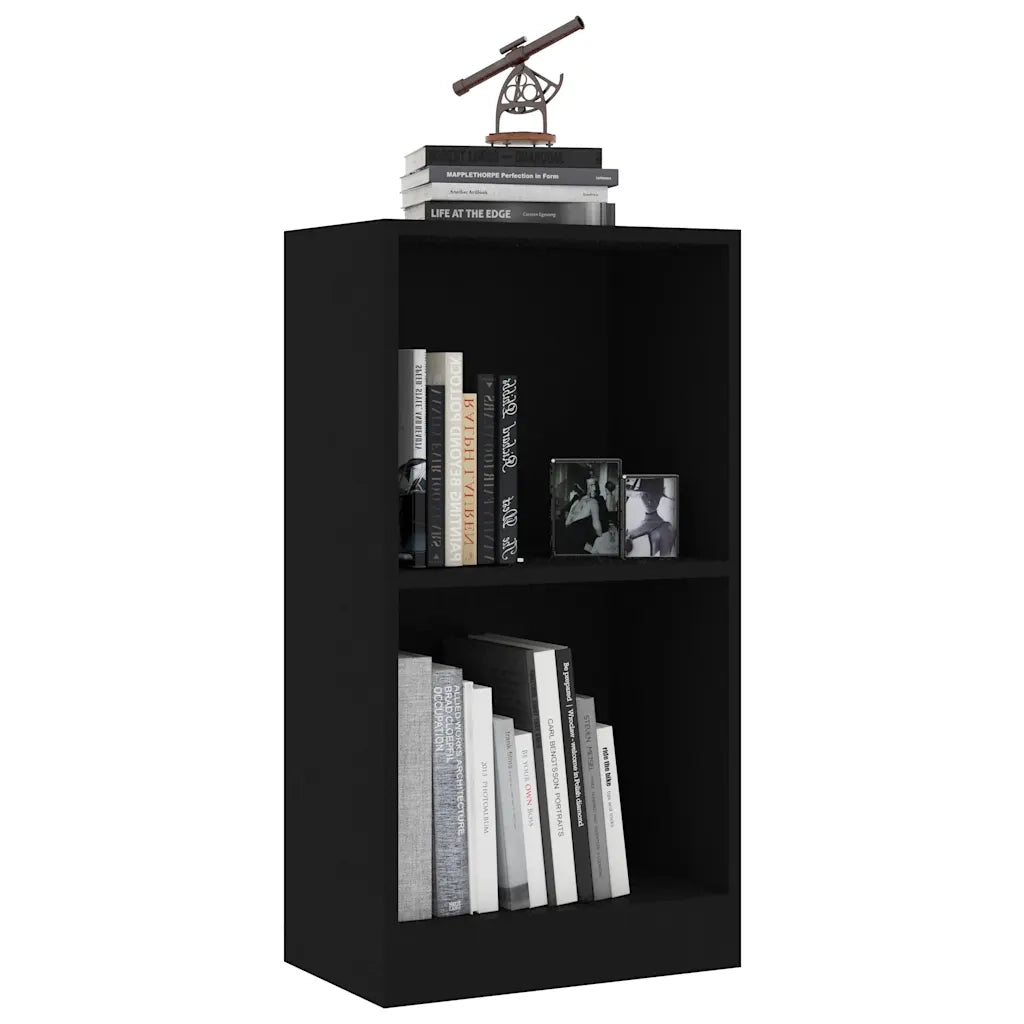 Libreria-Scaffale per Libri-Mobile di Stoccaggio Nera 40x24x75 cm in Legno Multistrato