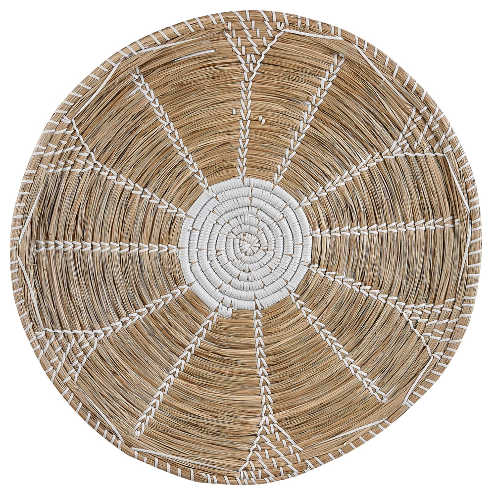 Set di 6 piatti da appendere decorativi in alghe naturali con decorazioni da parete in stile africano
