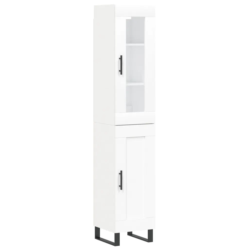 Credenza | Madia | Buffet da pranzo | Armadio da pranzo Bianca 34,5x34x180 cm in Legno Multistrato
