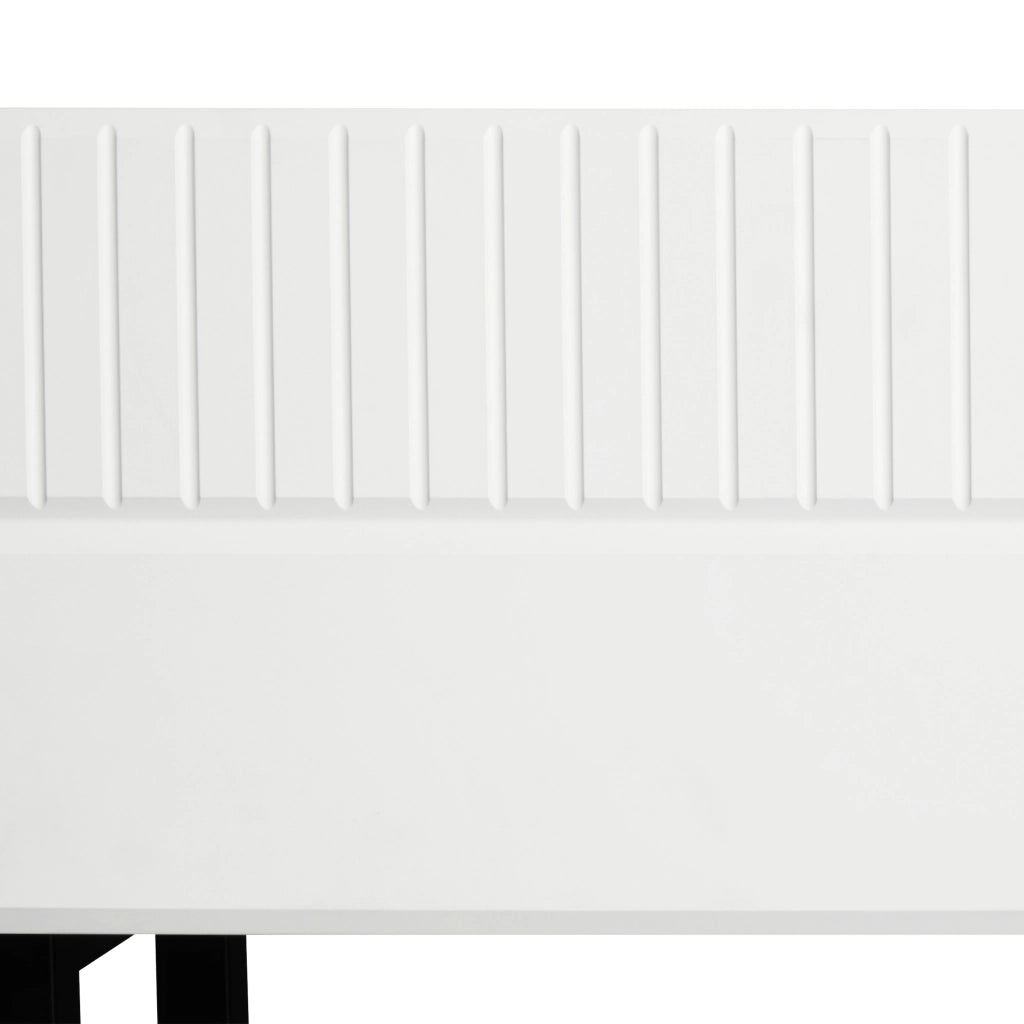 OKWISH Set di 2 Mobili da Soggiorno, Mobile TV e Tavolino con Vani Contenitori, MDF e Truciolato Nero e Bianco