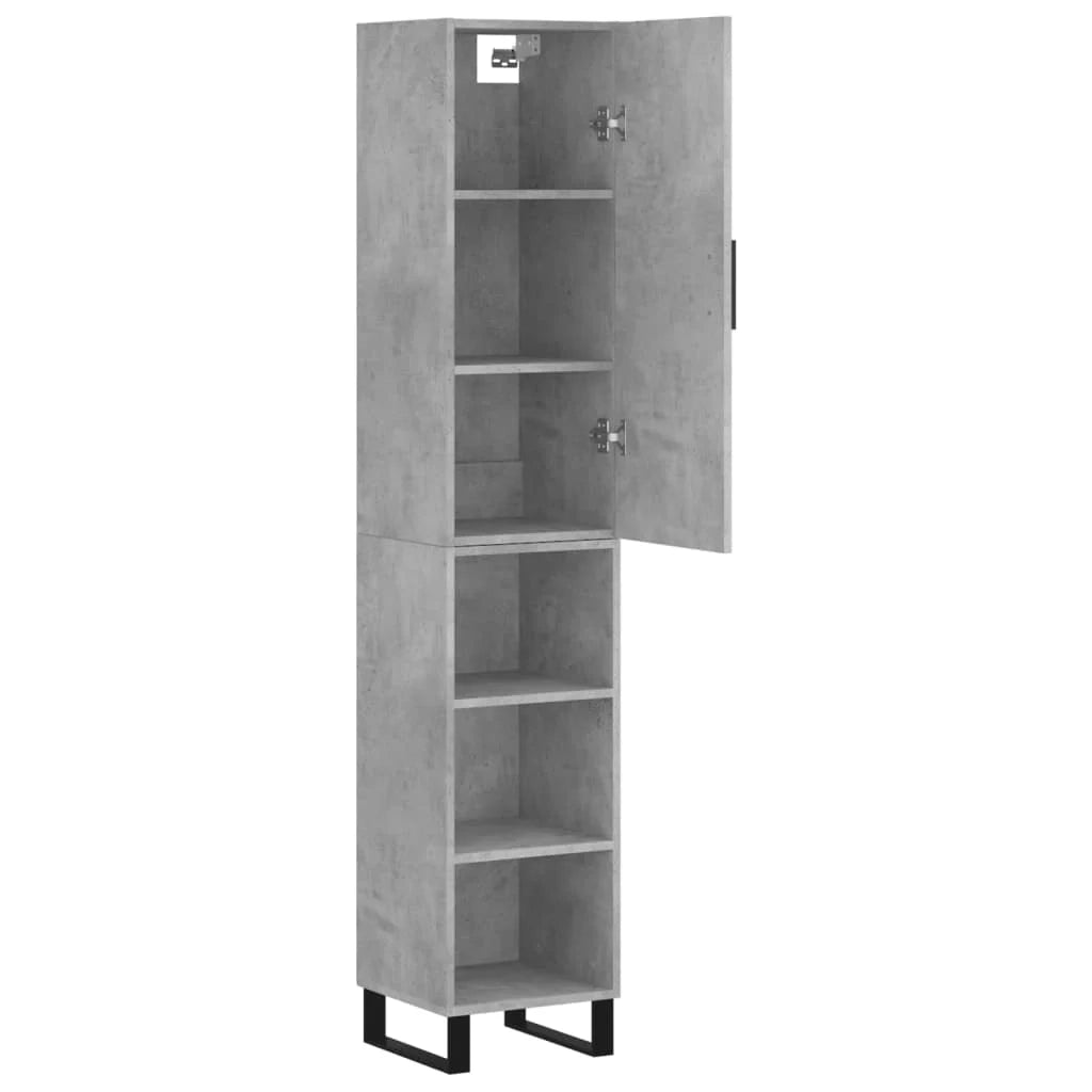 Buffet credenza cassettiera mobiletto mobile contenitore organizer cucina soggiorno salotto alto 34,5 x 34 x 180 cm legno ingegnerizzato grigio 02_0034290