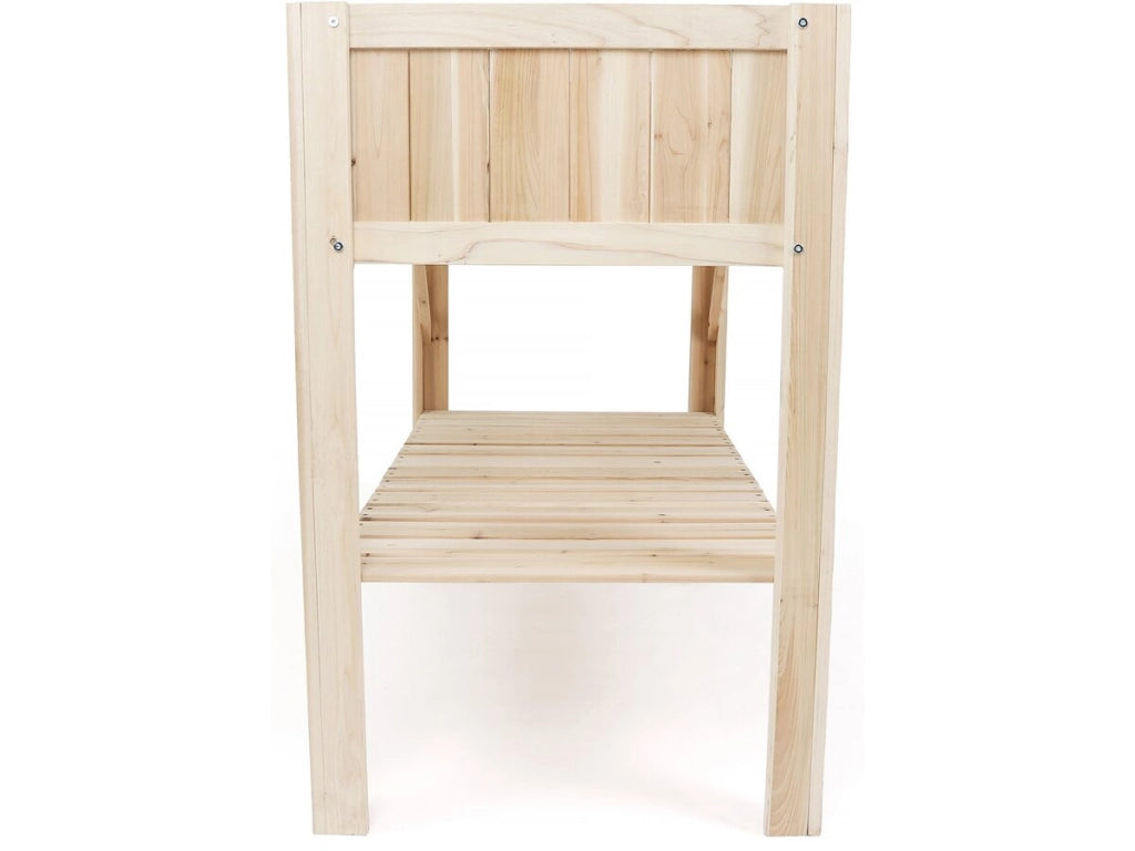 Orto quadrato in legno "Magnolia" su gambe - 115 x 57 x 90 cm - Beige