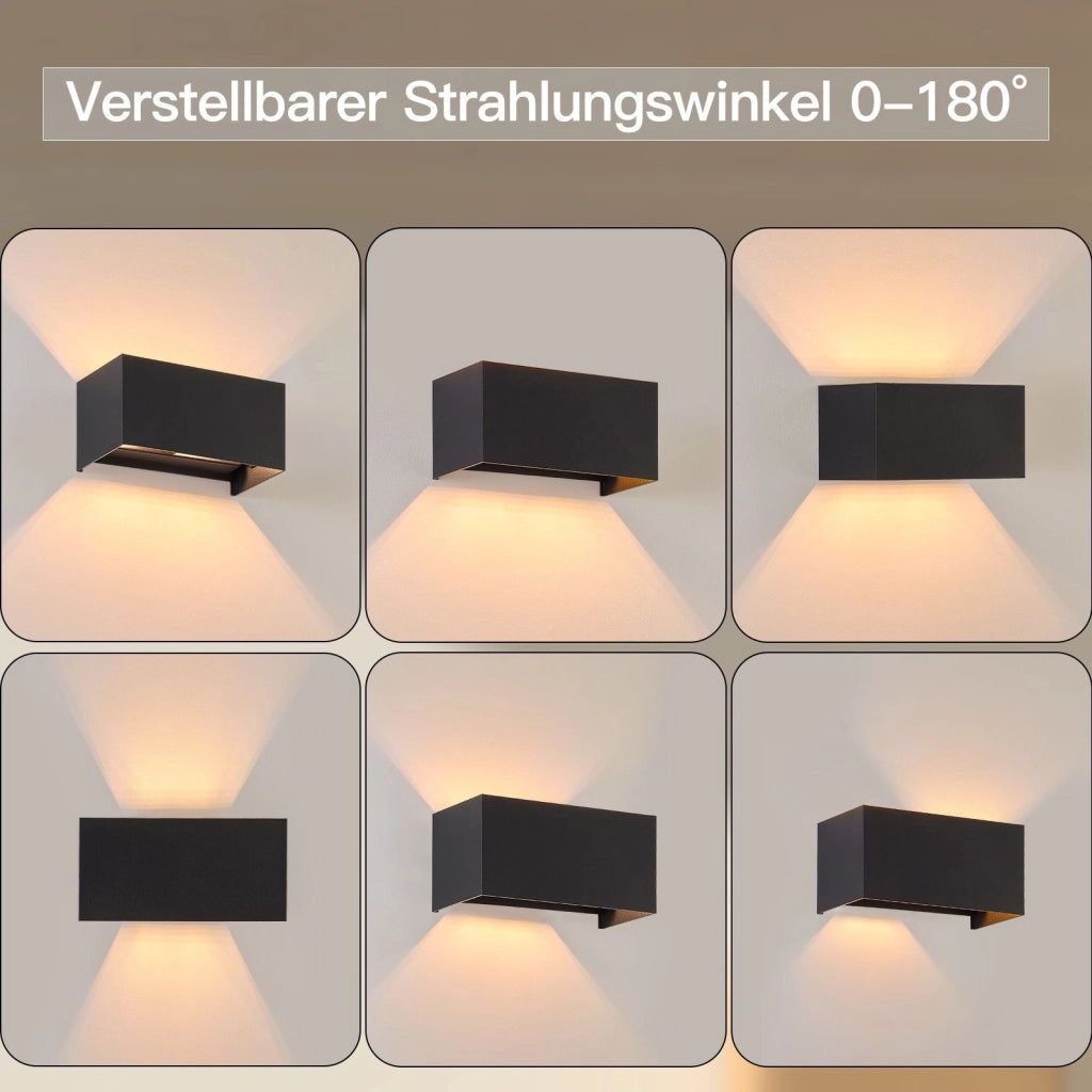 ZMH Applique da parete a LED per interni Applique da parete per esterni G9 bianco caldo IP65