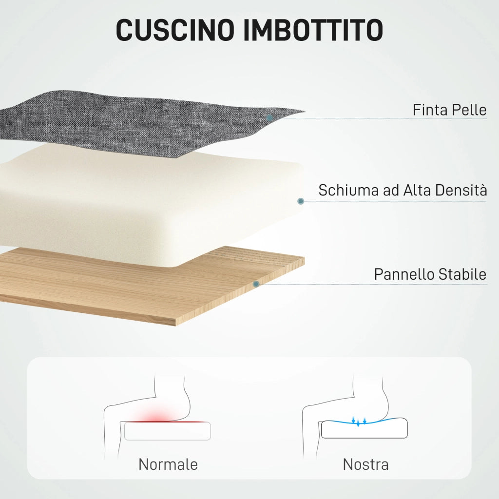 Poltrona Massaggiante Riscaldata Reclinabile in Tessuto con Poggiapiedi ¨C Zephmum ¨C Grigio