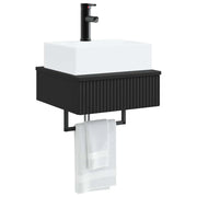 Lavabo da Parete Nero 40 x 41 x 39 cm Legno ingegnerizzato CFW9140165
