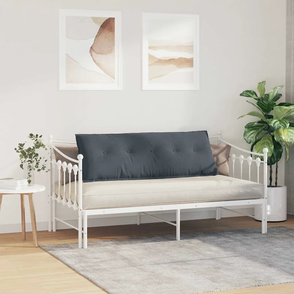 Cuscino per Schiena Grigio scuro 140 x 50 cm Tessuto in Cords 42014848