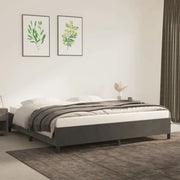 Giroletto senza Materasso Grigio Scuro 200x200 cm Velluto 347343