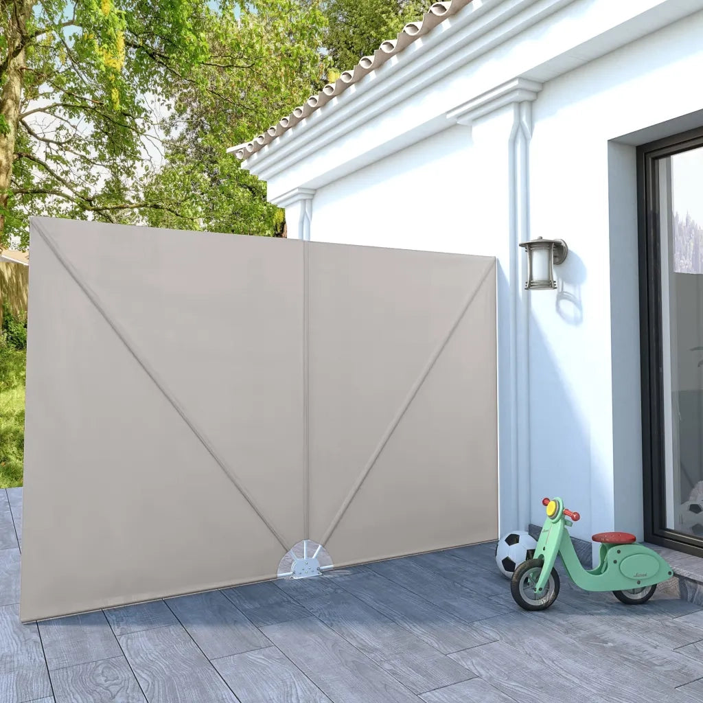 Tenda Laterale per Terrazza Pieghevole Crema 300x200 cm 44569