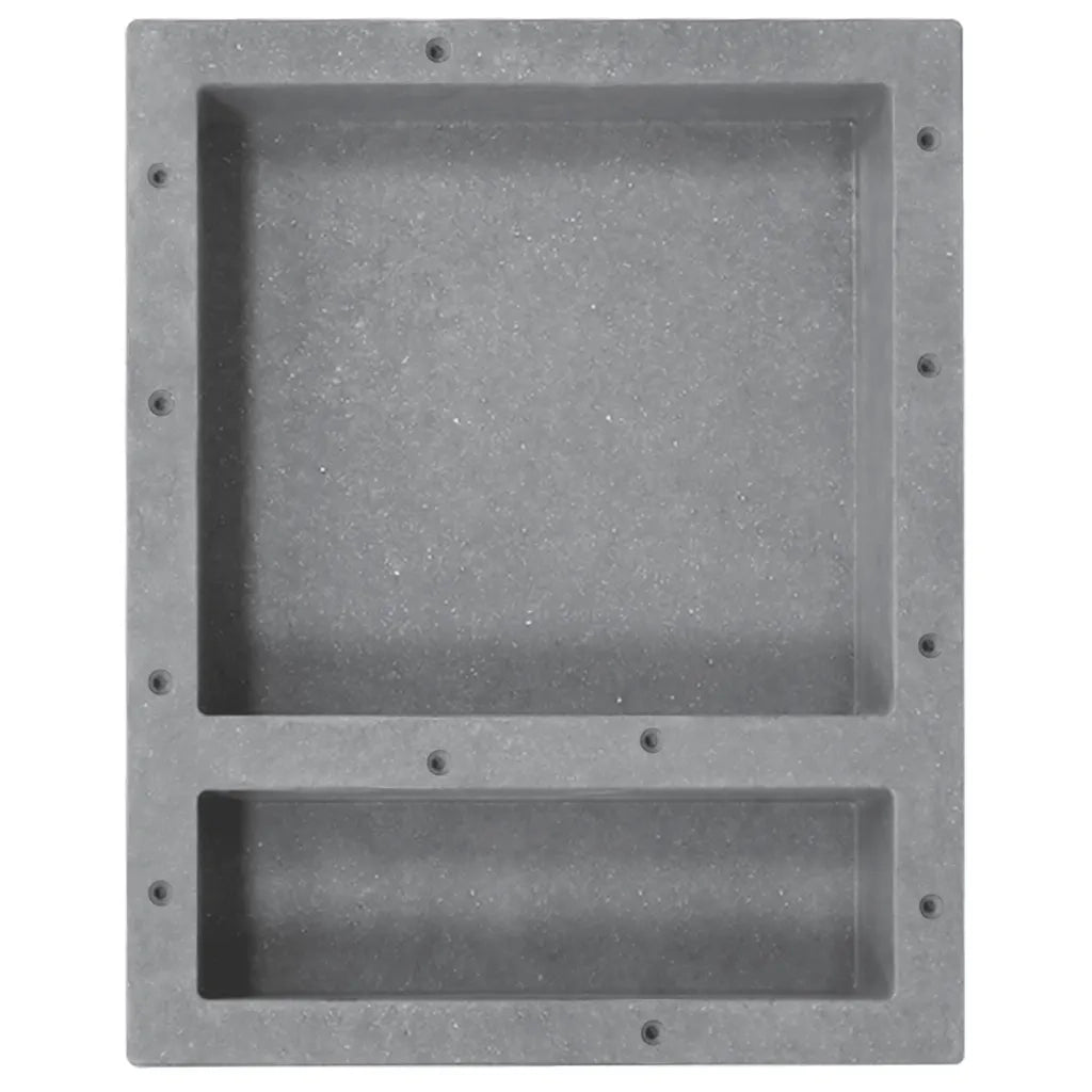 Nicchia da Doccia con 2 Scomparti Grigio Opaco 41x51x10 cm 151395