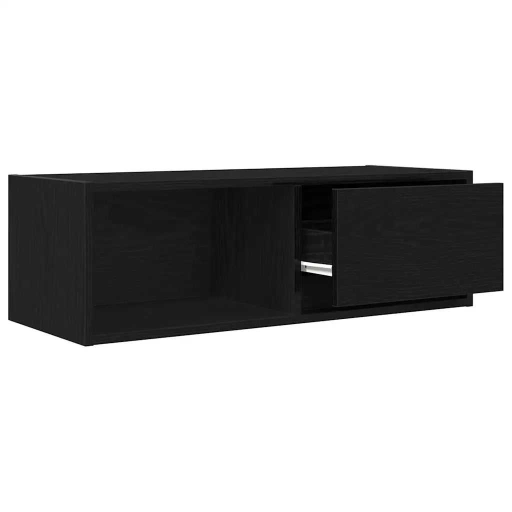 Mobili TV 2 pz Rovere Nero 80x31x25,5 cm in Legno Multistrato 861457