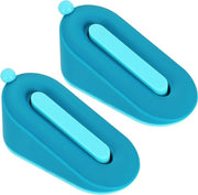 Due fermagli di sicurezza in silicone - fermagli antiscivolo per tutte le superfici - per porte di bagno, porte finestre, porte terrazza - resistenti alle abrasioni e rimovibili - per uso temporaneo, autoadesivi.