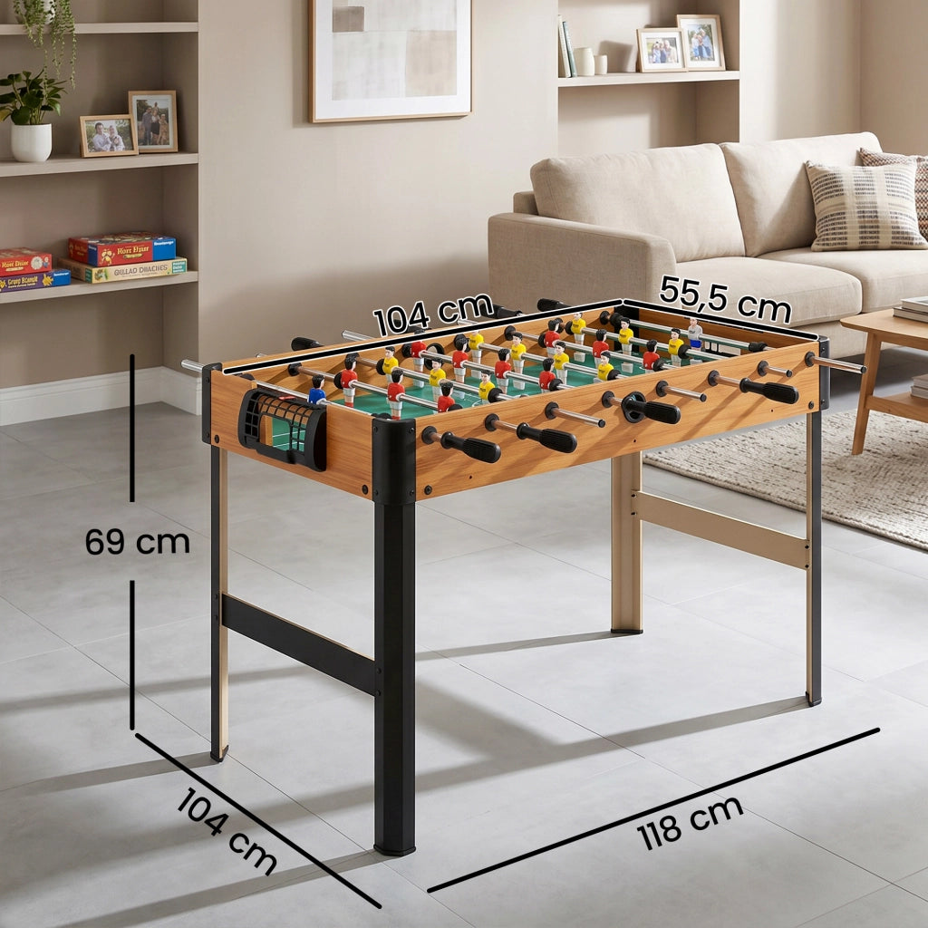 Tavolo da calcio per bambini ¨C zephmum ¨C 118x104x69 cm nero