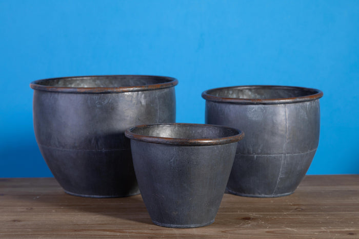 Set 2 Contenitori Decorativo Metallo 16 cm