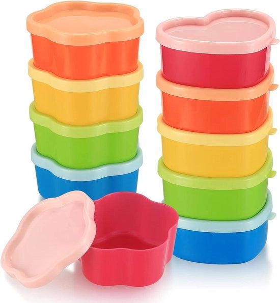 Set di 10 piccole scatole per congelazione per il riposto di alimenti - Scatole ripiegabili con coperchio per snack e frutta