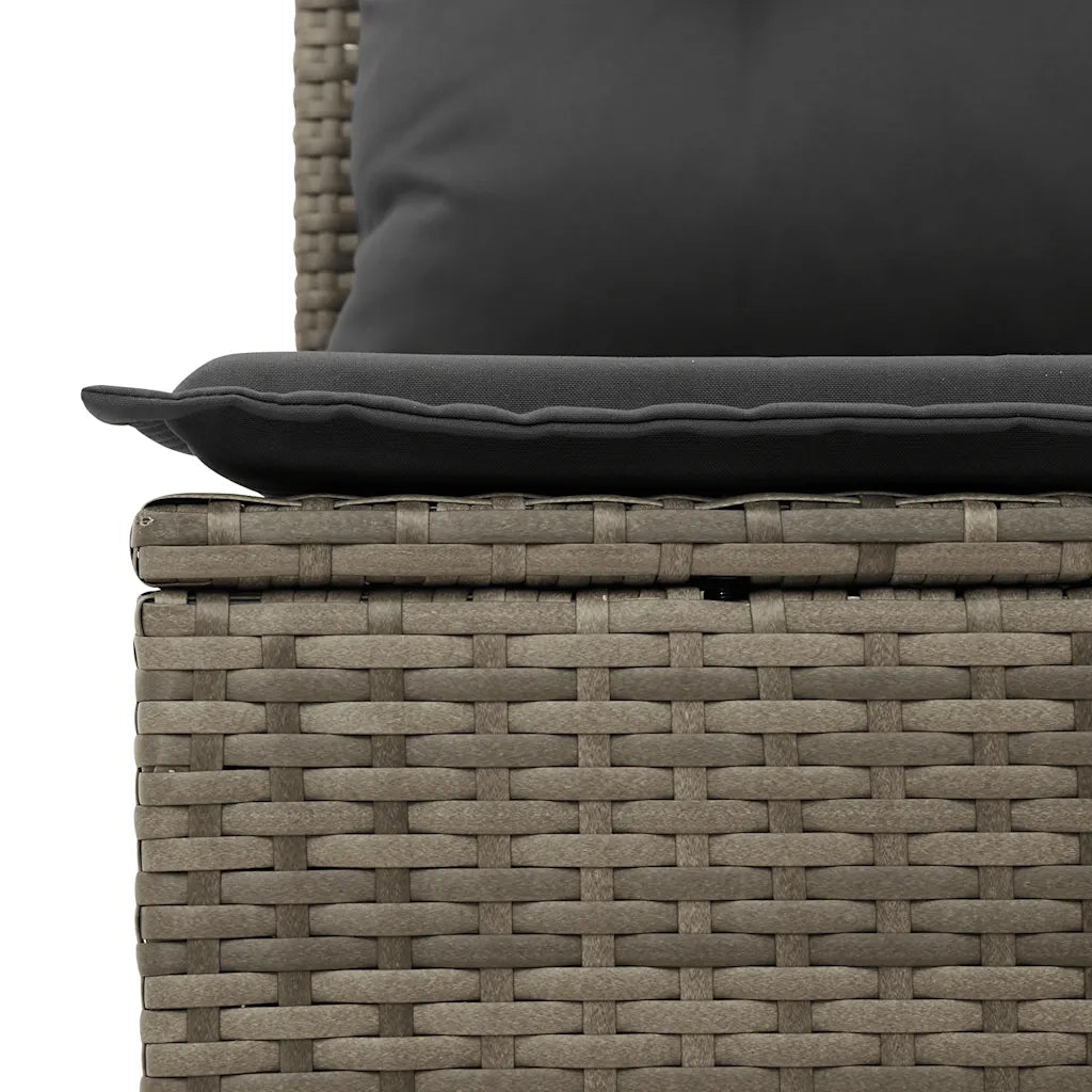 Sedia Giardino Senza Braccioli con Cuscini Grigio in Polyrattan CFW9707257
