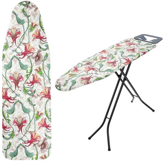 Hoes per asciugatrice con corda per tirare - asciugatura rapida - hoes universale - hoes di cotone - fiori rossi - 112 x 32 cm