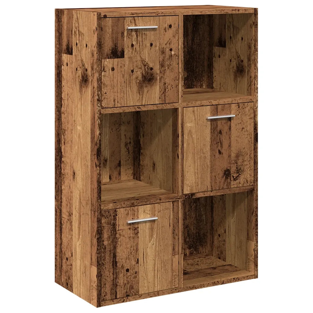 vidaXL Libreria Legno Antico 60,5x30x90 cm in Legno Multistrato