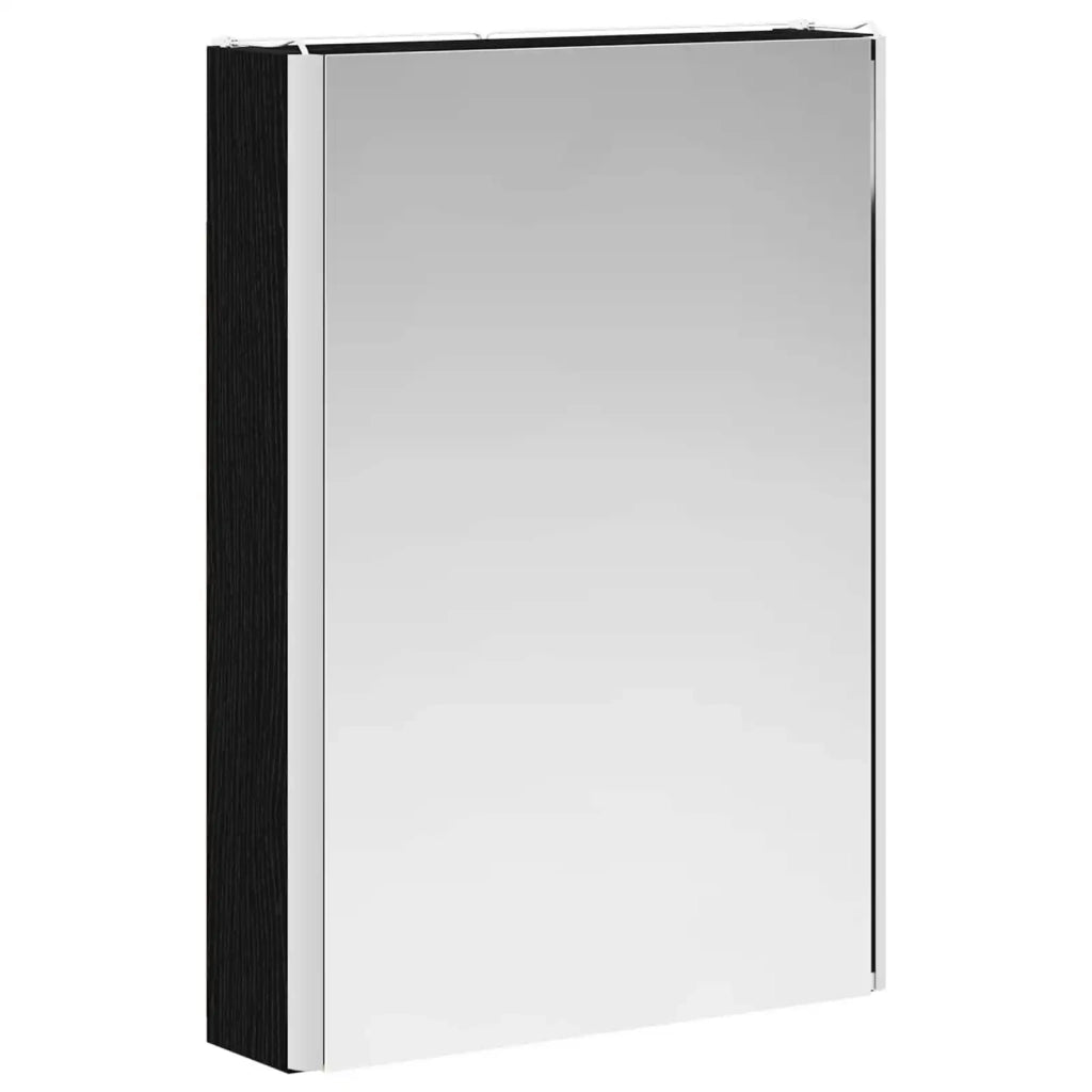 Mobiletto per specchio da bagno Rovere Nero 43 x 11,5 x 60,5 cm 889224