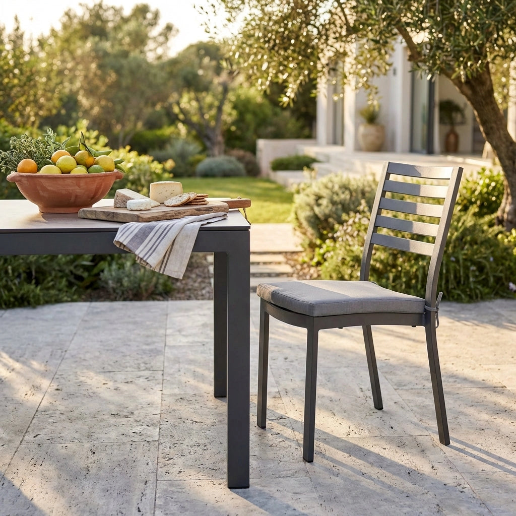 Sedia da Giardino Impilabile in Alluminio cm 46x59x85 - DAVID
