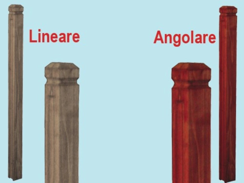 Pali Angolari Legno Naturale Aps Per Patio H125 X7X7 - Fraschetti