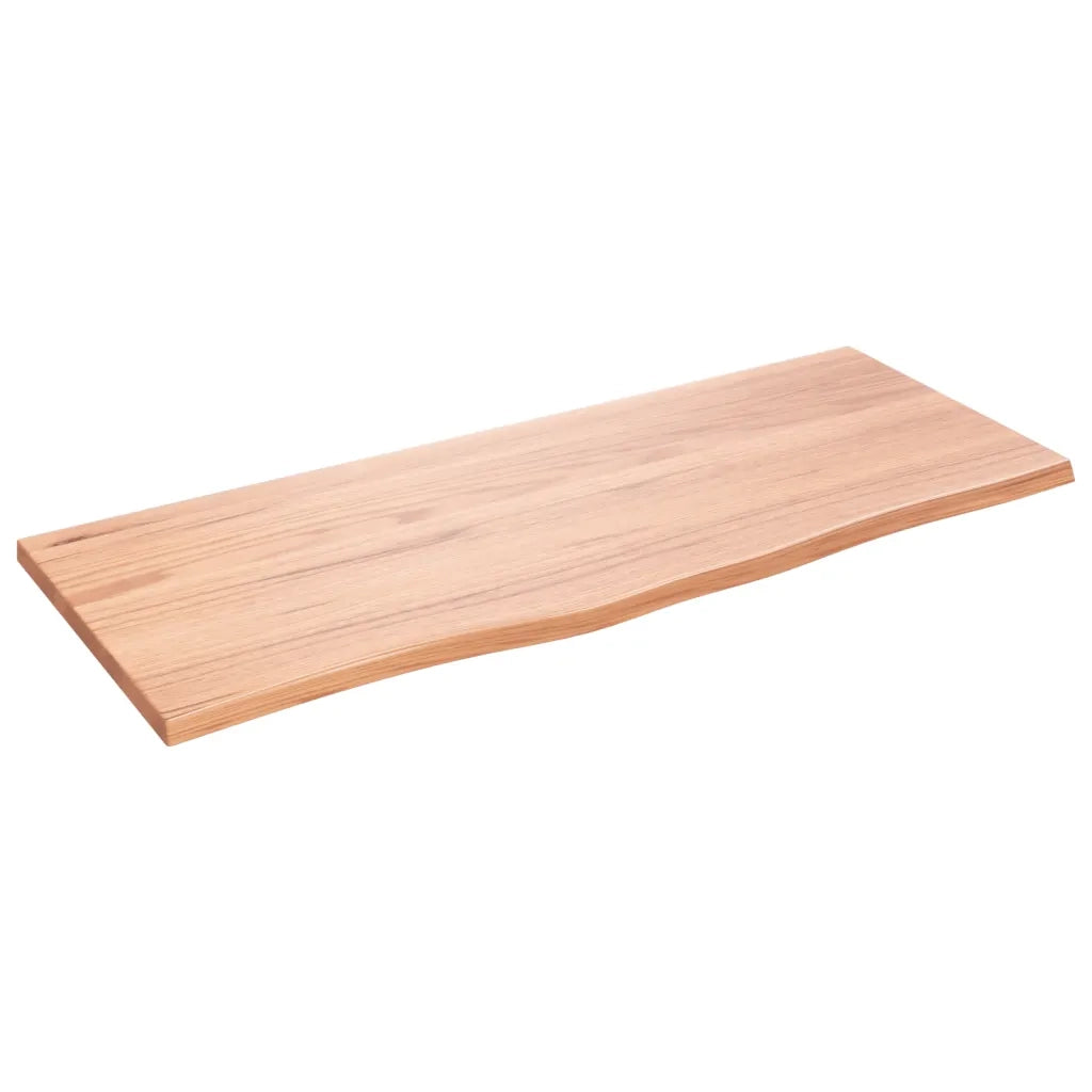 Piano Bagno Marrone Chiaro 100x40x2 cm Legno Massello Trattatocod mxl 95878