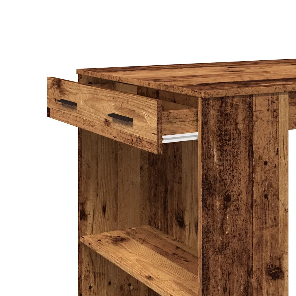 Tavolo da Bar Legno Antico 102x70x103,5 cm in in Truciolato 3309328