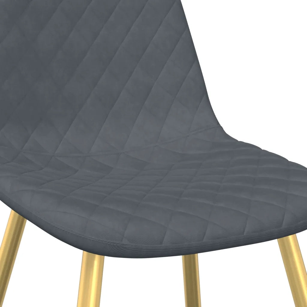 Sedie da Pranzo 4 pz Grigio Scuro in Velluto 325680