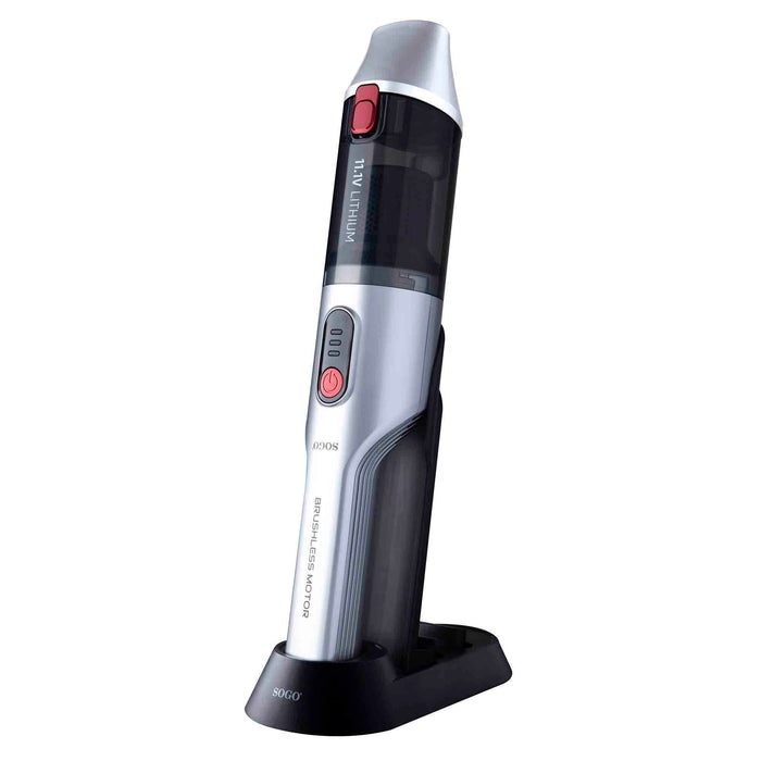 SOGO Aspirapolvere Portatile Senza Fili – Mini Vacuum Turbo 90W, Potente, Ricaricabile, con Base di Ricarica e Accessori