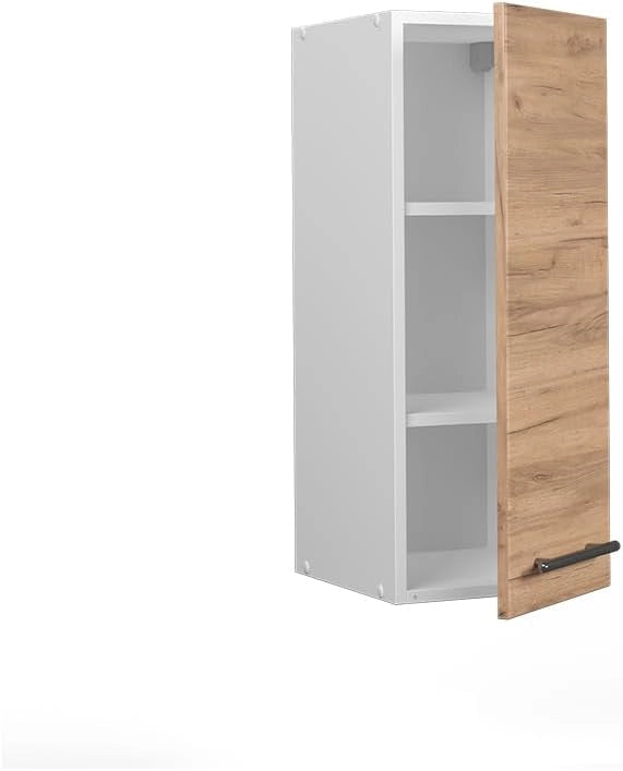 Mobile lavello cucina Fame-Line, Quercia dorata, 80 cm con ripiano, PL Rovere, per la combinazione con altri moduli della serie Fame-Line