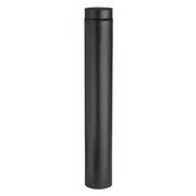 Tubo Diam. 12 x h 100 cm per Stufa a Legna in Acciaio Porcellanato Nero Opaco