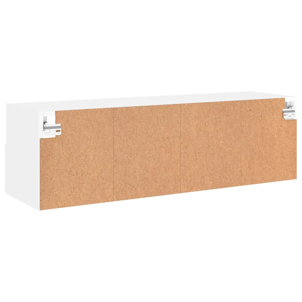 Mobile TV a Parete Bianco 100x30x30 cm in Legno Multistrato