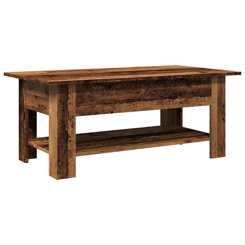 Tavolino da Salotto Legno Antico 102x55x42 cm Legno Multistrato