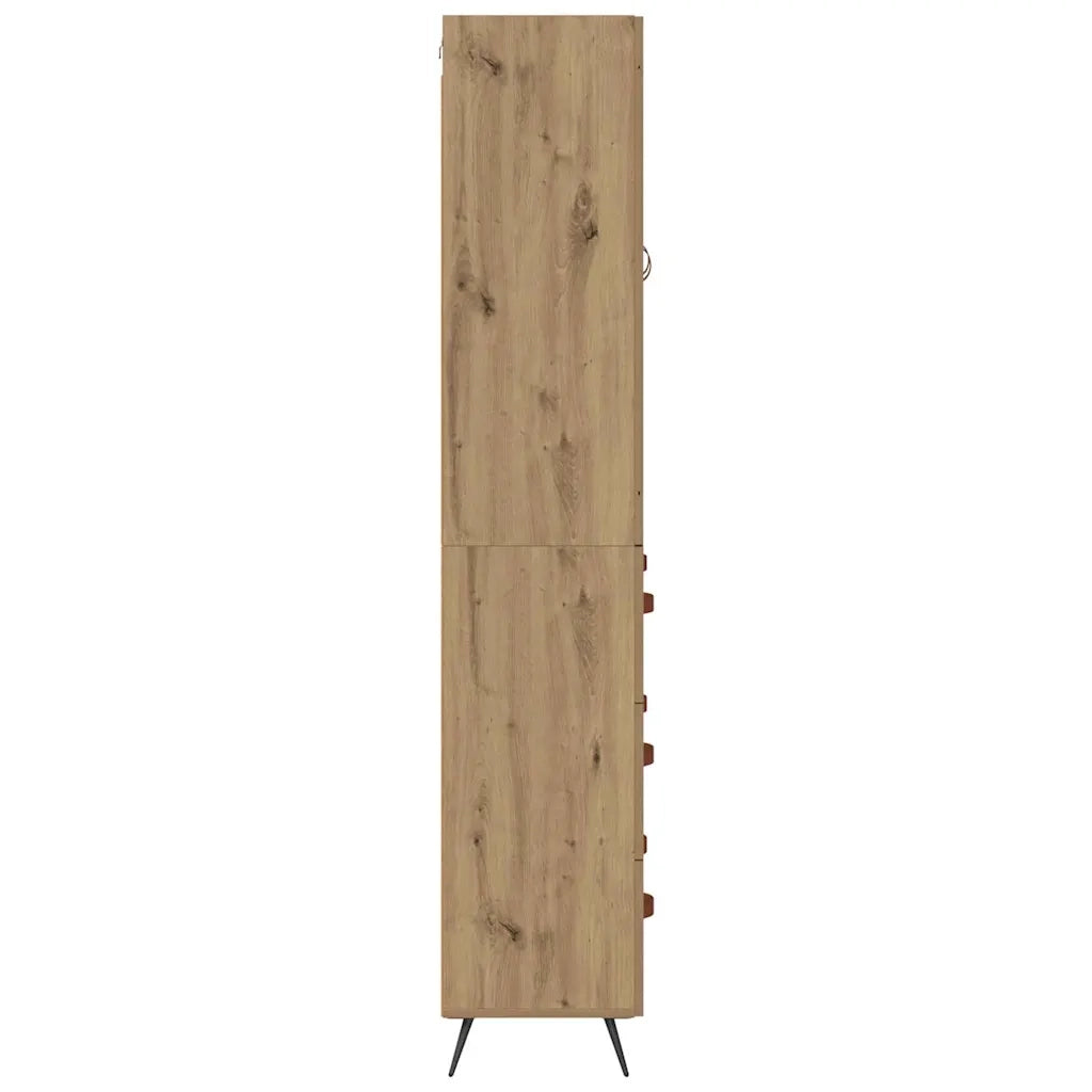 Credenza | Madia | Buffet da pranzo | Armadio da pranzo con cassetto Rovere artigianale 69,5 x 34 x 180 cm