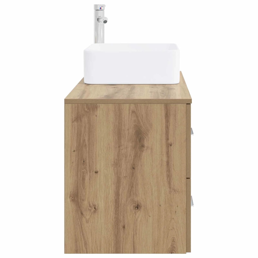 Set di mobili per il bagno 2 pz Rovere Artigianale 3403983