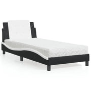 Giroletto senza Materasso Zadar Nero e Bianco 90x200 cm in Similpelle