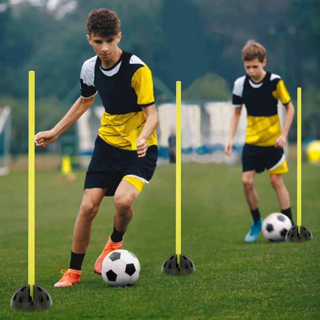 FIVMEN Agility Hostens, set di aste per allenamento per rimbalzo, dribbling e mobilità, aste slalom, hobby horse ostacoli