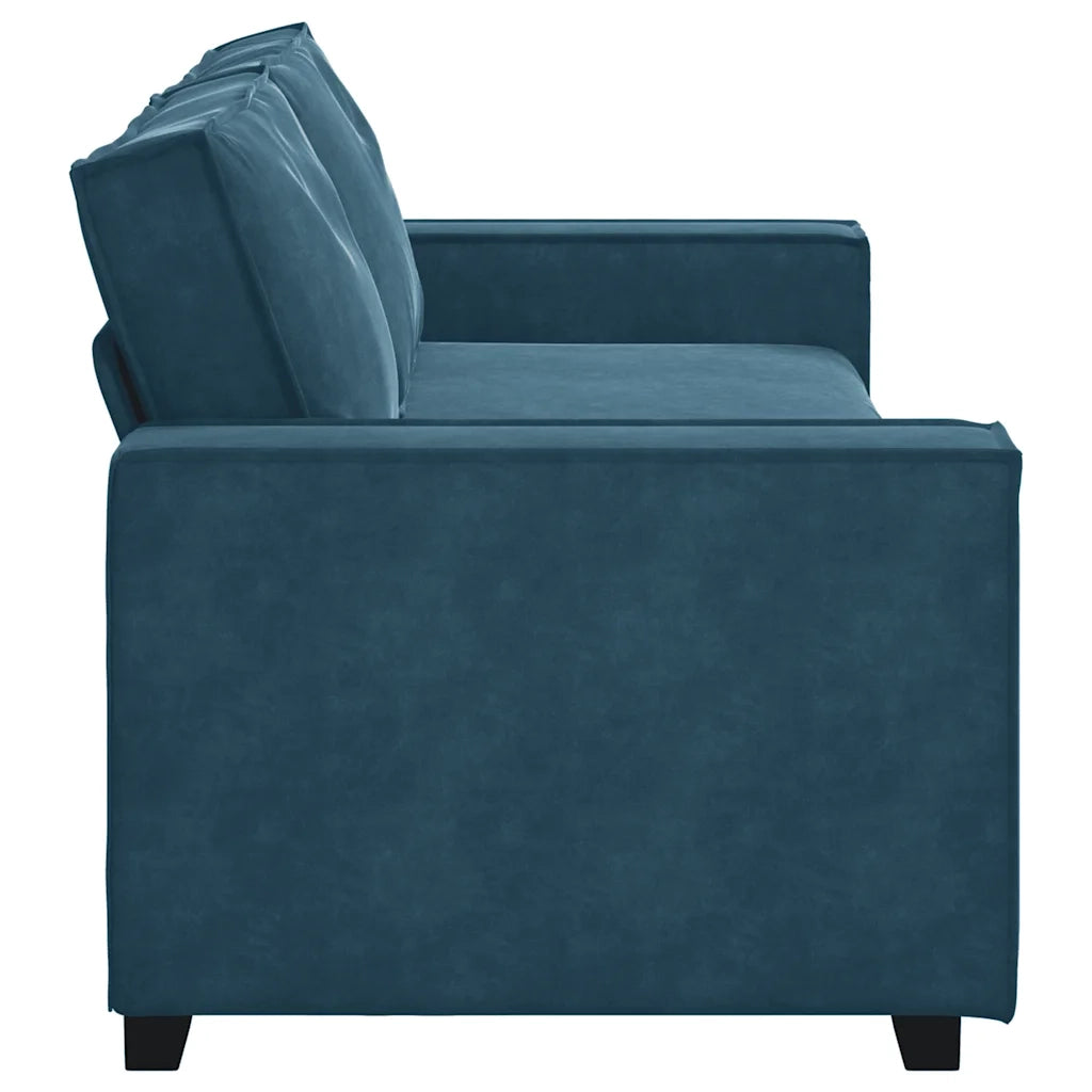 Divano a 3 Posti Blu 220x78x84 cm in Velluto 4105039