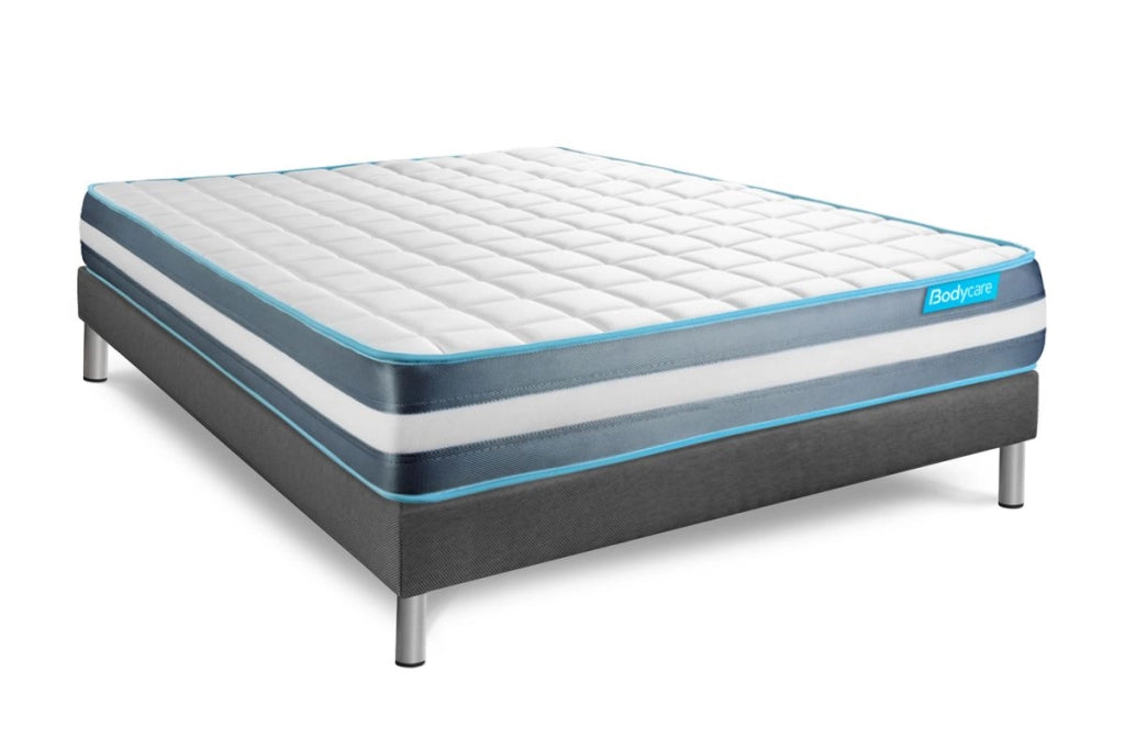 Pacchetto letto completo - Materasso 160x200cm + Box spring con doghe (kit) + 2 cuscini + Piumino - Bodyform