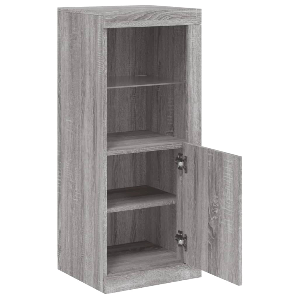 Buffet credenza cassettiera armadio mobile contenitore organizer per cucina soggiorno salotto con luci LED Sonoma 41 x 37 x 100 cm grigio 02_0030072