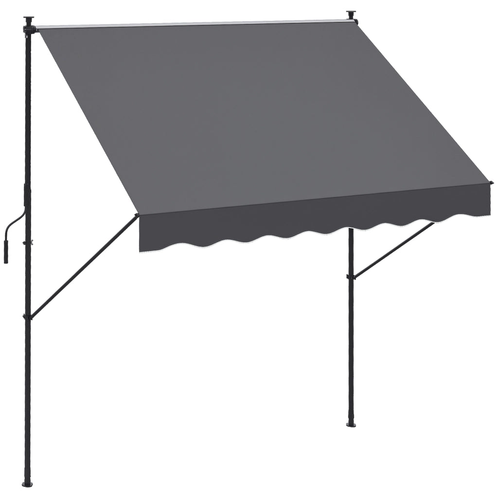 Toldo Retrattile Manuale ¨C zephmum ¨C Grigio 200x175x210-310 cm