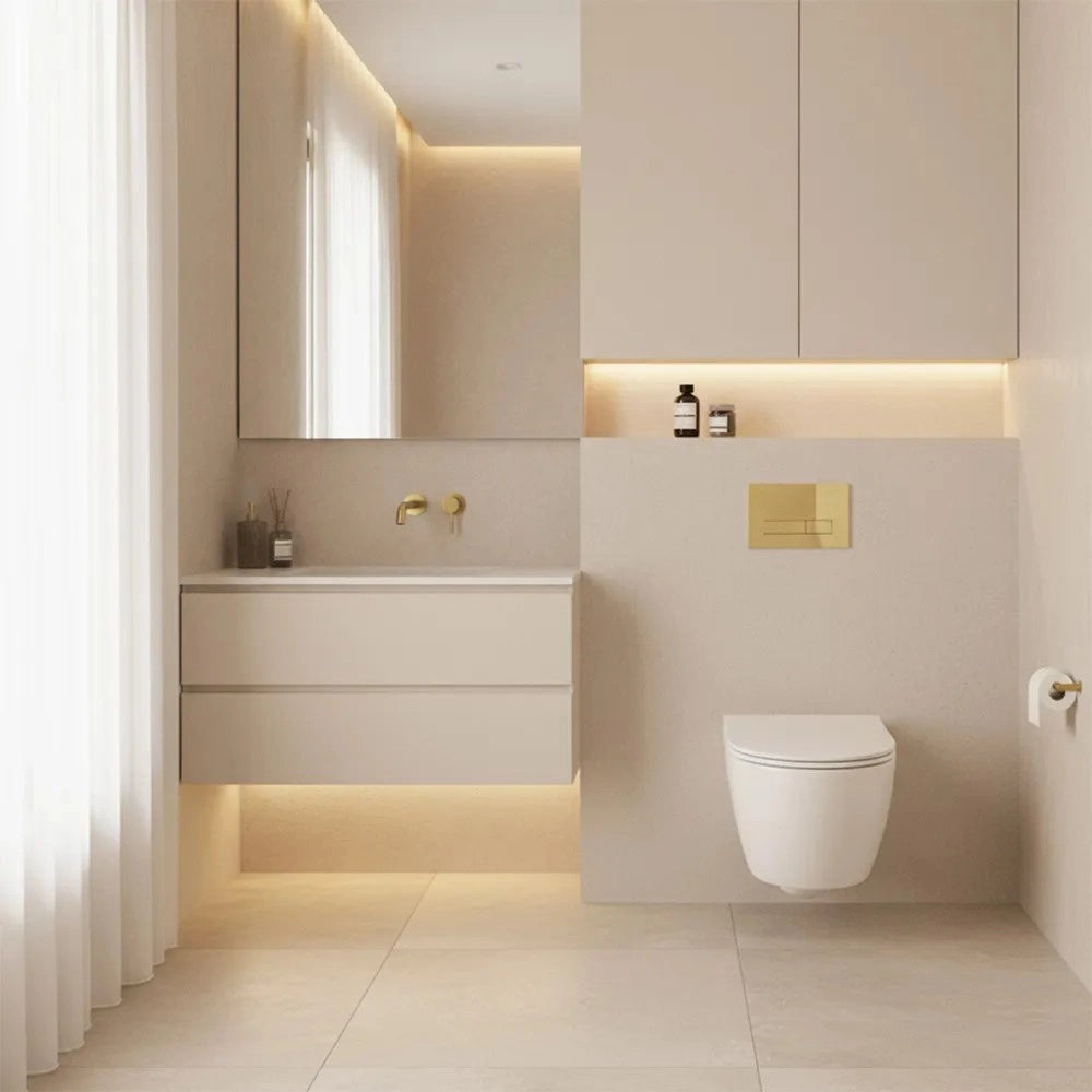 Pulsante Per Supporto Set Da Incasso Wc Rea Hd K011a-q Gold