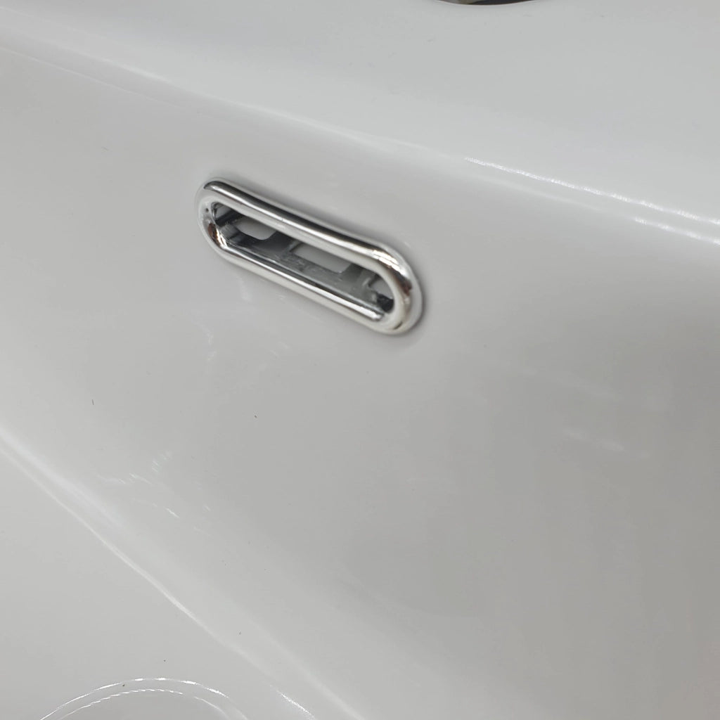 Lavabo da incasso vasca tonda bianco in ceramica 80x46,5 cm