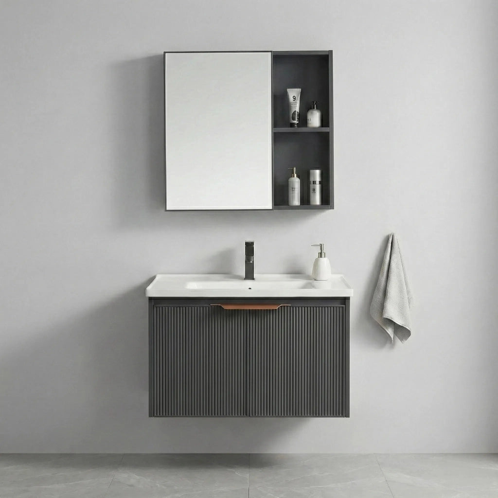 Set Di Mobili Da Bagno Con Lavabo Mario 60cm Grey