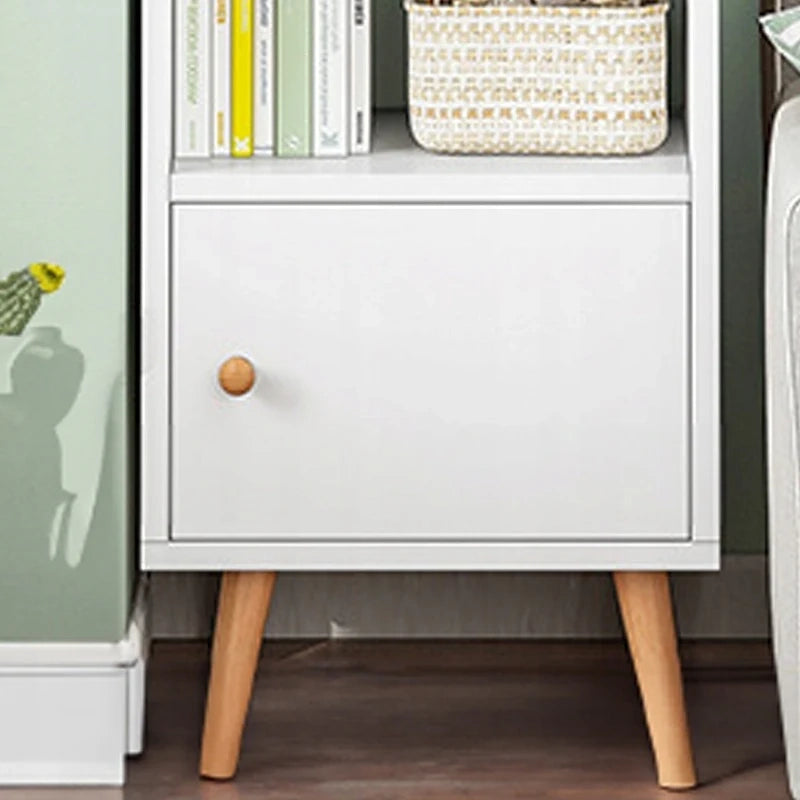 Scaffale bianco per libri Ripiani alti Colonna scandinava Armadio loft