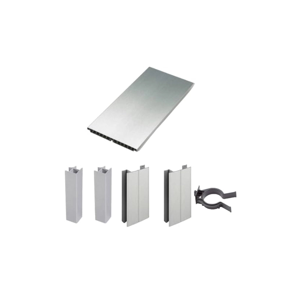 Zoccolo Per Cucina Battiscopa Set Da 2 Pezzi Da 2 Metri E 1 Pezzo Da 1 Metro Altezza 10 Cm Cm Con Kit Unione Inox