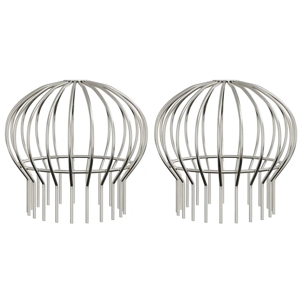 Protezione Foglie per Grondaia 2 pz Argento 200 mm CFW4066827