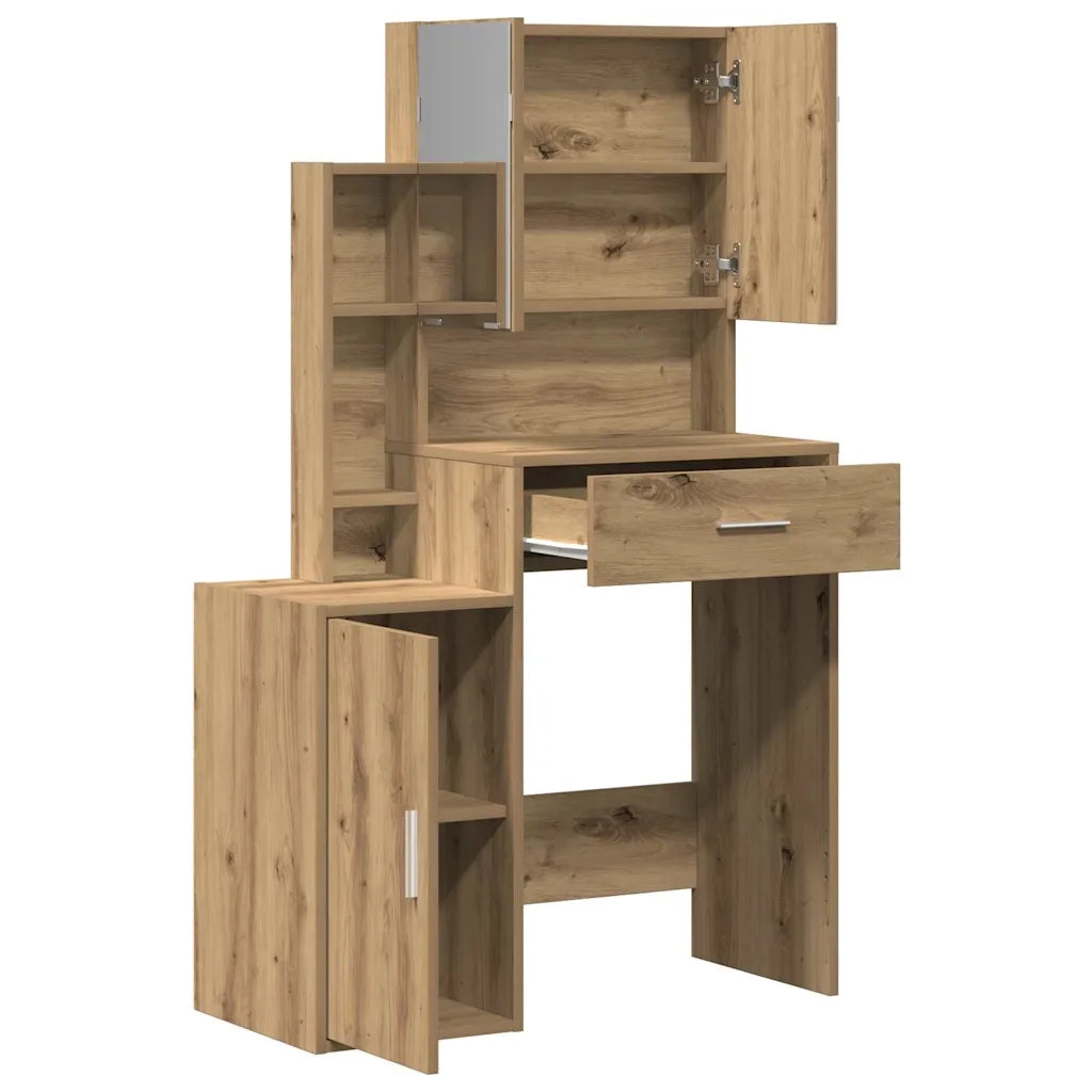 Tavolo da Trucco con porta Rovere artigianale 80 x 35 x 132 cm 868881